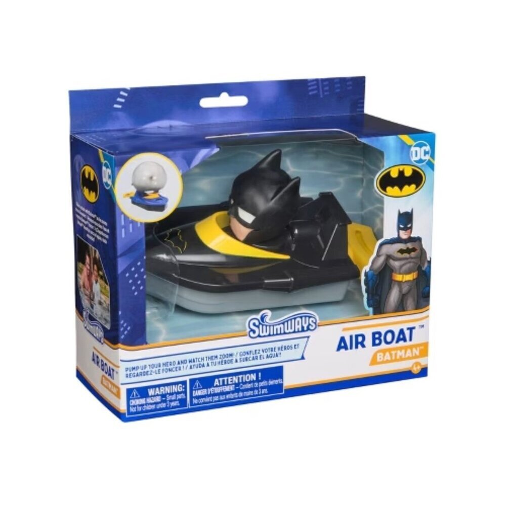 Swimways DC Batman Air Boat: Pool Splash Toy for Ages 4+ Summer Activity